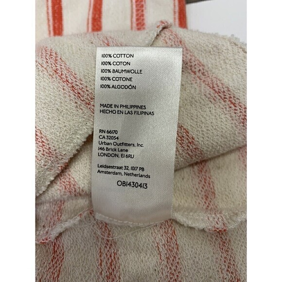 ANTHROPOLOGIE Maeve Cropped Jacket Cream Size 2 Stripe Gold Heart New Gift - Picture 5 of 9